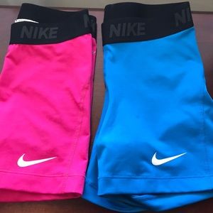 Nike Spandex Shorts - XS (pink and blue pair)